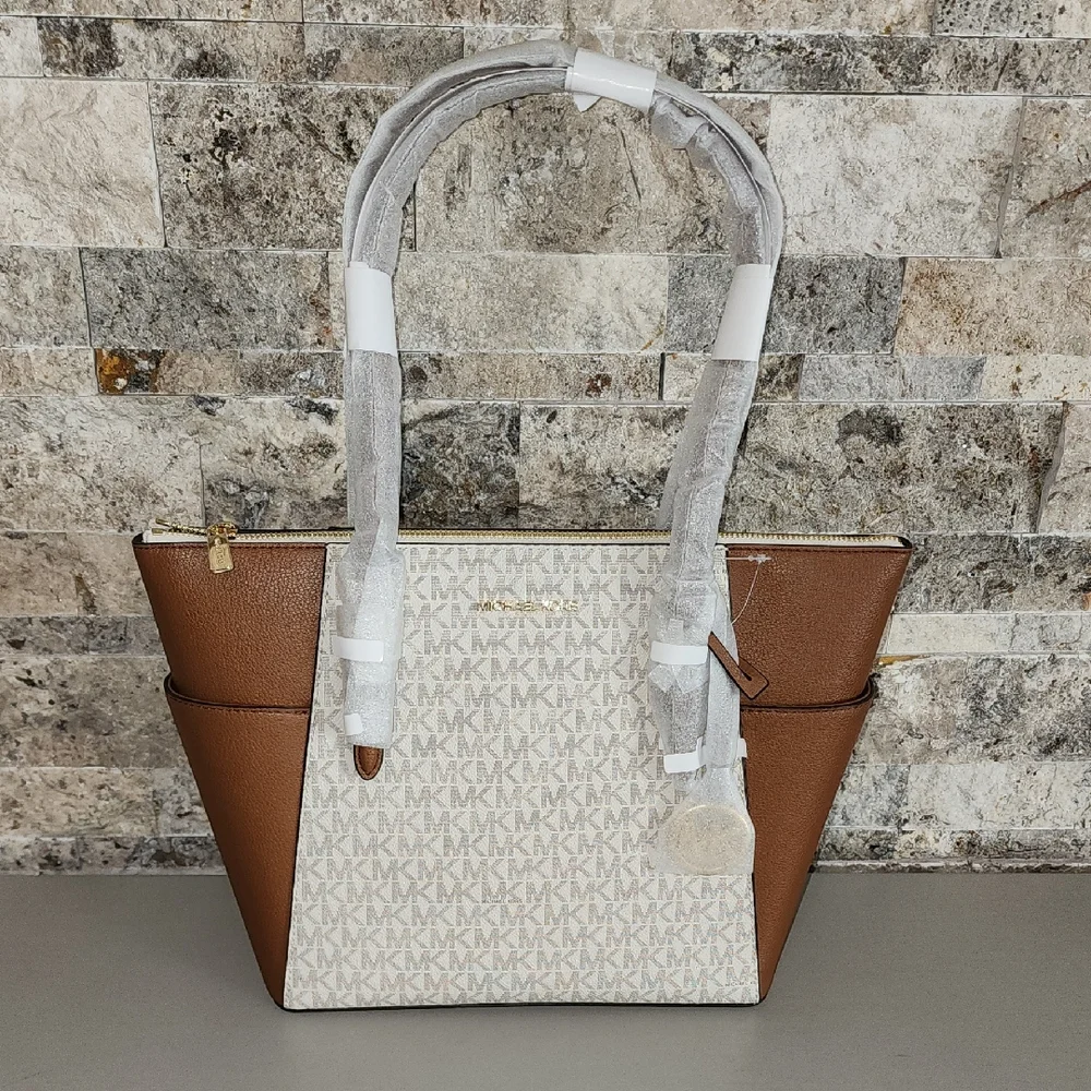 Michael Kors Brown and Cream Tote Bag Brand New